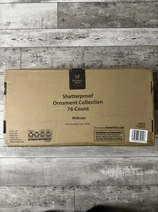 Member's Mark Shatterproof Ornament Collection, 76 Stück - Blues & Metallics - Bild 1 von 2