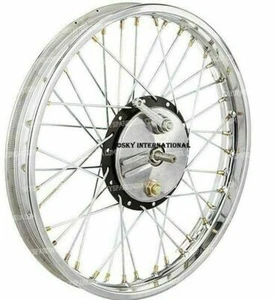 For Royal Enfield 62 Model Front Wheel Rim 19" Half Width Hub Assembly - Picture 1 of 6