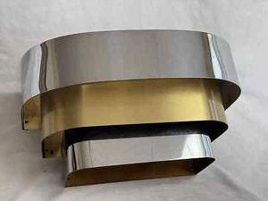 Large Vintage Art Deco Minimalist Mid Century MCM Light Sconces Lightolier style - Picture 1 of 5