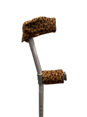 Crutch Arm Covers Sleeves Cuffs Elbow Handle Fleece Crutches Pad Leopard