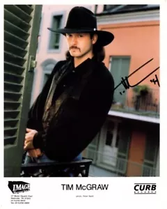 TIM MCGRAW signiertes 8x10 AGENTUR Foto mit Hologramm Echtheitszertifikat datiert - Bild 1 von 2
