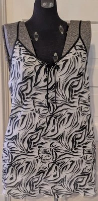 Vintage Jones New York Zebra Print Slip Size Large Y2K retro fashion - Image 1 of 4