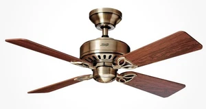 Hunter 42" Bayport Antique Brass Rosewood Oak Ceiling Fan 20400 VINTAGE 1998 NOS - Picture 1 of 12