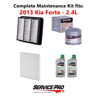 2013 Kia Forte 2.4L Complete Cabin, Air & Oil Filter Kit (5W-30) Foto 1 de 4