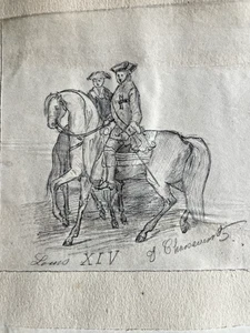 Carnet de 88 Dessins fin XIX ème Signés CHASSEVENT Soldats, animaux, rois - Picture 1 of 24