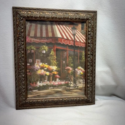 Estampa de floricultura francesa emoldurada estilo vintage arte de parede decoração para casa 14x16 - Imagem 1 de 4