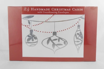 Paper Magic 24 Tarjetas de Navidad Hechas a Mano Nuevo Conjunto en Caja Caja Caja Decorativa Stock Pesado Foto 1 de 4