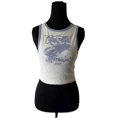 Camiseta sin mangas Chemistry Crop Top para mujer mediana Corvette Coquette coche estilo Y2K deportiva Foto 1 de 4