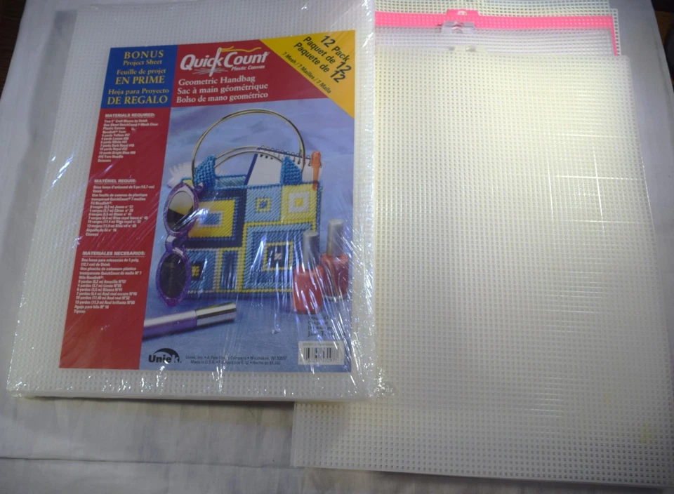 36 Sheet Lot Plastic Canvas Needle Craft 7 Mesh  10 1/2” x 13 1/2”  Multi Brands - Image 1 of 1