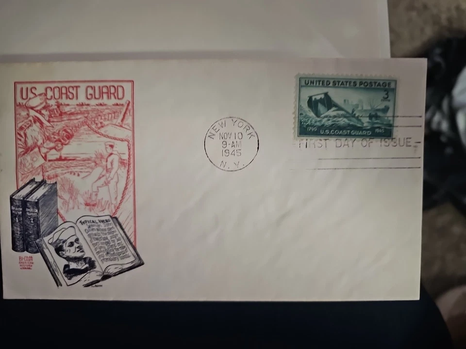 US # 936 no address CACHET bi-color craft  FDC   Coast Guard (mb14 - Image 1 of 4