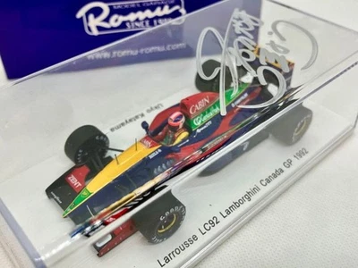 Ukyo Katayama Signed 1/43 Spark Larrousse LC92 Lamborghini Model Limited Edition - Immagine 1 di 4