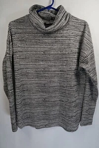 SNO SKINS Pullover Womens Small Cowl Neck Long Sleeve Gray Textured Casual Warm - Picture 1 of 9