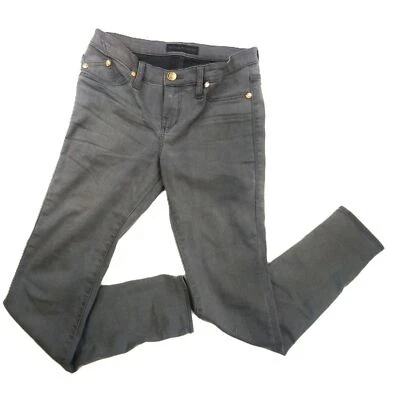 Pantalones Rock & Republic para mujer talla 27 carbón con botones dorados gótico punk emo Foto 1 de 4