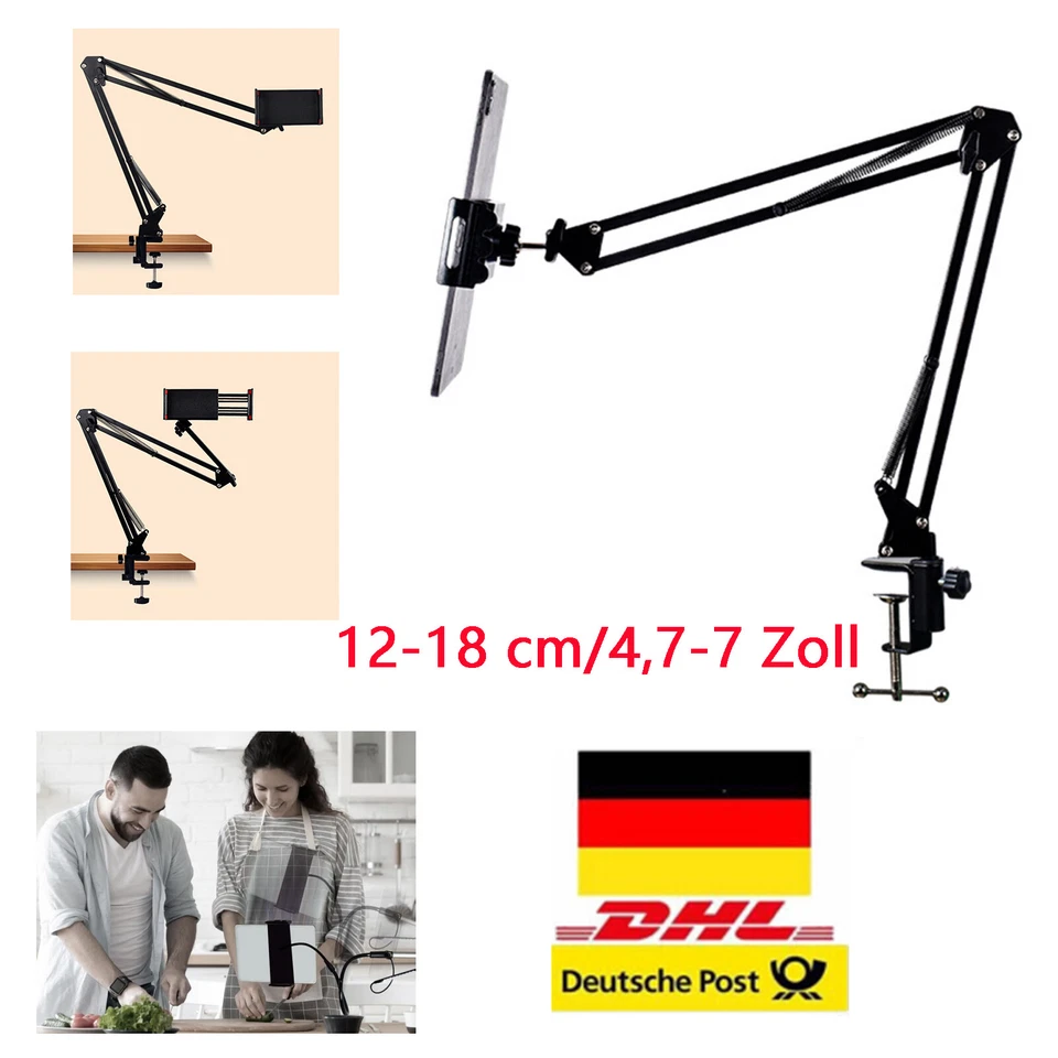 Universal Verstellbar Halterung Handy Halter Tisch Bett Ständer für Smartphone - Bild 1 von 4