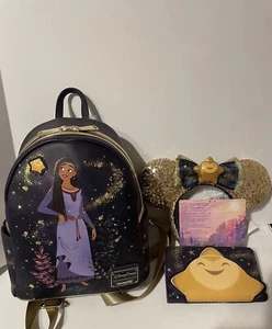 Disney Parks Wish Loungefly Mini Backpack With Wallet & Ears NEW - Picture 1 of 11