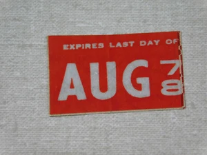 1978 Vermont passenger car license plate sticker - Picture 1 of 1