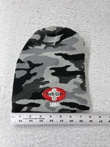 Park City Beanie Toque Adult One Size Gray Camo Embroidered Knit Acrylic Utah - Picture 1 of 7