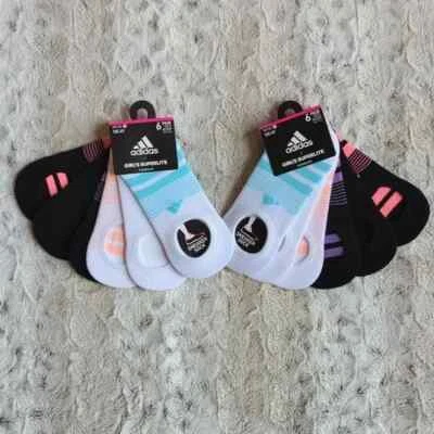 12 pares de calcetines Adidas Superlite No Show para niñas nuevos con etiquetas Foto 1 de 4
