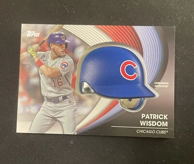 2022 Topps Update Patrick Wisdom Commemorative Batting Helmet Relic #BH-PW Cubs - Image 1 of 2