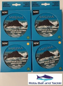 Sakuma ST Shock Leader *NEU 2021* Seefischen (50m - 60lb 80lb klar oder HI Viz O