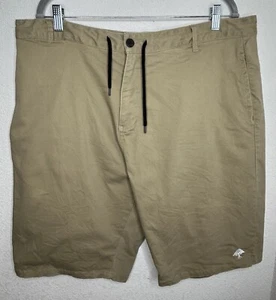Lifted Research Group Shorts Mens 40 Tan Chino Stretch Drawstring 10" Casual - Picture 1 of 11