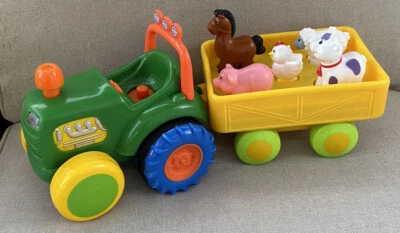 Kiddieland Farm Tractor and Trailer with Animals Light & Sounds Old McDonald HTF - Image 1 of 4