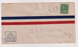 ROESSLER  CANADA  DEC 25, 1927 SEVEN ISLANDS  QUEBEC -to NEW JERSEY - Picture 1 of 2