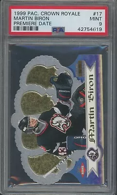 1999 Pacific Crown Royale Hockey Martin Biron #17 Premiere Date /73 PSA 9 - Image 1 of 2
