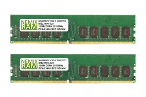 NEMIX RAM 64GB 2x32GB DDR4-2933 PC4-23400 2Rx8 ECC Unbuffered Memory - Picture 1 of 1