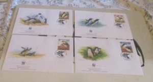 FALKLAND ISLANDS, WWF, FULL SET OF 4 ,OFFICIAL FIRST DAY COVERS, 30AUG,2002. - Picture 1 of 2
