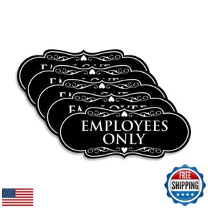 Designer EMPLOYEES ONLY Sign | Easy Installation | Office or Business Signs | - Picture 1 of 5
