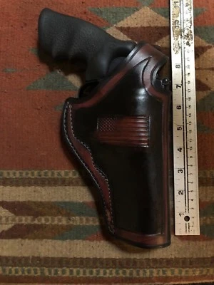 FITS Ruger Redhawk 44 Magnum 45LC 5.5" Barrel Leather Thumb Break Field Holster - Image 1 of 4