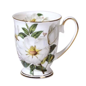 White Rose Bone China Mug - Picture 1 of 3