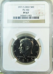 1971 S Kennedy half dollar NGC PF67 *FS102 DDO* BR - Picture 1 of 3