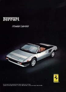 1984 Ferrari Mondial Cabriolet QV Original Color Print Ad - Picture 1 of 1