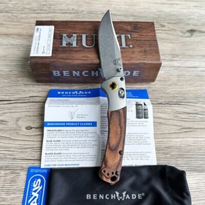 - Classic Mini Stabilized Wood | New 15085-2 & S30V Benchmade Folding Knife - - Picture 1 of 8