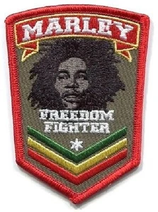 RASTA MARLEY FREEDOM FIGHTER Embroidered Patches 3.6"x2.6" iron-on - Picture 1 of 1