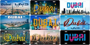 Placa de licencia de automóvil novedosa de la ciudad de Dubai Emiratos Árabes Unidos - Imagen 1 de 13