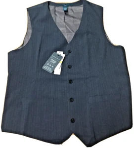 $89 Perry Ellis Mens Slim Fit Stretch Suit Vest, Slate, Size L - Picture 1 of 1