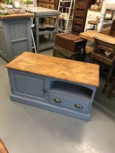 Shabby Chic Pine TV Cabinet/cupboard,sky,dvd,BluRay,Vintage Furniture Whitstable - Picture 1 of 11
