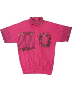 C&A Boys Short Sleeve Pullover Shirt 15-16 Years Pink Floral Cotton DO97 - Picture 1 of 3