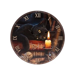 Hexenstundenuhr von Lisa Parker, Hexe Wicca schwarze Katze Zauberbuch Schatten - Bild 1 von 6