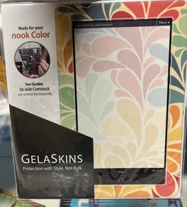 GelaSkins Nook Color skin cover , Bookshelf, Sea Garden Skins Brand New - Picture 1 of 2