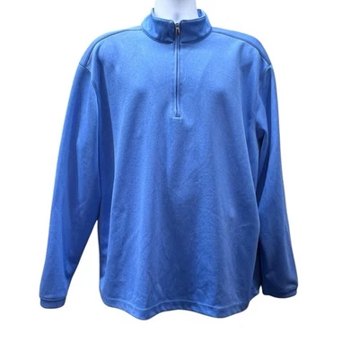 Suéter de golf para hombre Pebble Beach Performance XL azul con cremallera en cuarto de cuarto Foto 1 de 4
