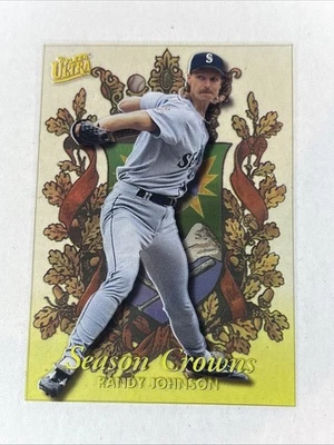 1996 Fleer Ultra Seasons Crowns Randy Johnson Insert Seattle Mariners HOF - Image 1 of 2