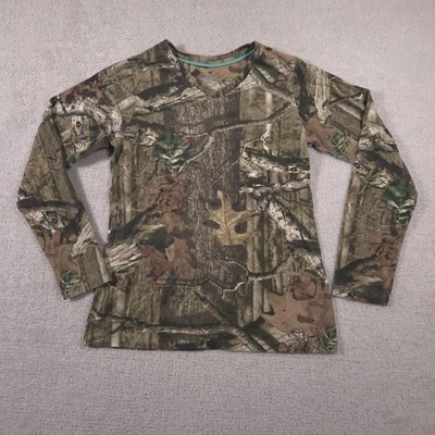 Mossy Oak Shirt Womens Medium 8-10 Camo Long Sleeve Break-Up Infinity Hunting - Image 1 of 4