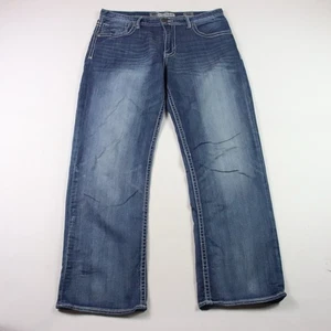 BKE Buckle Jeans Men 33S Blue Tyler Straight 33x29 Medium Wash Denim - Picture 1 of 12
