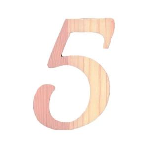 Unfinished Wooden Playball Italic Number 5 (6.25 Inches) - Picture 1 of 1