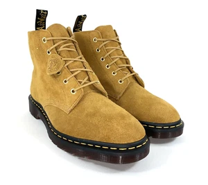 Dr. Martens 101 Tan Brown Suede 6" Ankle Boots CL01X Men Size 12 - Picture 1 of 9