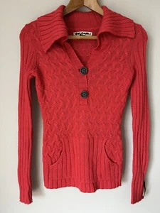 VINTAGE VOLCOM WOMENS LONG SLEEVE KNITTED XS JUMPER TOP Y2K 2000’s - Picture 1 of 11